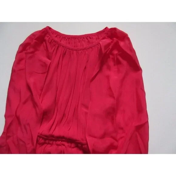 NWT Rachel Zoe Henrietta in Pink Red Silk Chiffon Cape Back Grecian Gown 2 $795